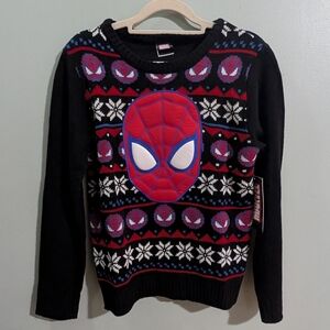 NWT Marvel Spider-Man CHRISTMAS Sweater Youth Large (10/12) *M25